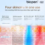 Bio Pen Q2 3 in 1 Stylo de Microneedling With LED Light Therapy and EMS