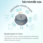 Bio Needle h24 derma stamp aiguille réglable de 0,5 à 2 mm