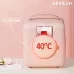 GEVILAN F1 Mini Réfrigérateur Cosmétiques 9L – Petit Frigo De Chambre - Rose - chauffage du masque à 5min 40°C