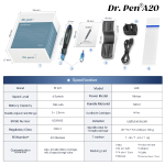 Dr. Pen A20 Advanced Microneedling Pen Paramètres